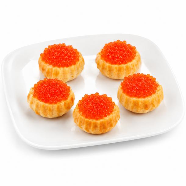 Профитроль с красной икрой
